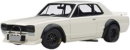 1972. Nissan Skyline GT-R Racing White Millennium 1/18 Diecast Model Car by Autoart 87279