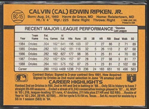 Cal Ripken Jr. 1989. Donruss - MVP BC -15