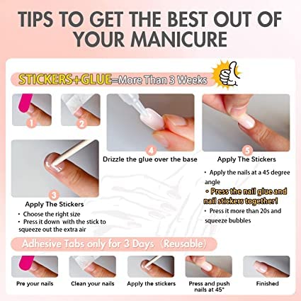 + Srednji badem na Stiletto, sjajni akrilni set noktiju za višekratnu upotrebu lažni nokti sa zaštitnim UV premazom za žensku manikuru