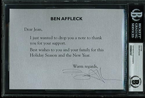 Autentično slavljeničko pismo Bena Afflecka Argo veličine 5 do 7 cm s autogramom i natpisom na MN