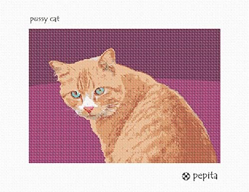 PIPITA IGLEPOINT CANVAS: maca mačka, 10 x 7