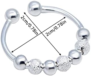 2023 prilagođeni nakit Kreativni prsten za otvaranje s perlicama za trčanje ženski jednostavni prsten od bijelog srebra podesivi prsten