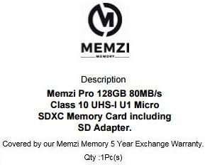 Memorijska kartica MEMZI PRO 128GB Class 10 80 MB/s Micro SDXC kartica sa SD adapterom za gaming tablet RAČUNALA Acer ili Nvidia
