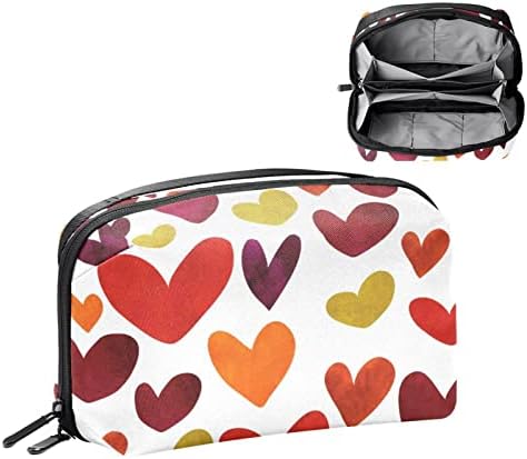 Vodootporna torba za šminkanje, torbica za šminkanje, kozmetički organizator za žene i djevojke, srce polka dot srce