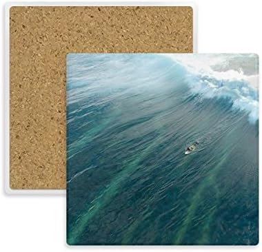 Oceanski pijesak plaža morski surf Val slika četvrtastog stalka za šalice prostirka držač šalice držač izolacijski kamen