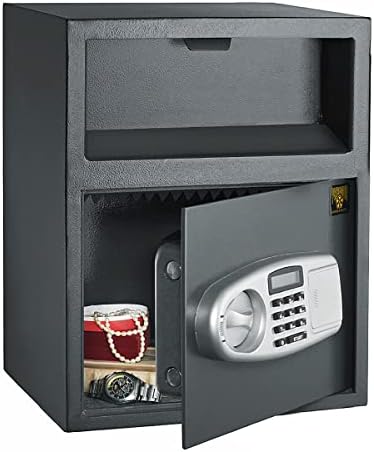 Elektronička sef-Prijenosni sef s numeričkom tipkovnicom i 2 ručne tipke za pohranu gotovine u tvrtki ili kod kuće od