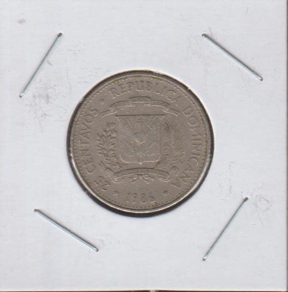 1986. Nema Mint Mark National Arms 25 Centavos Prodavač izuzetno u redu