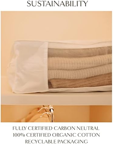 Luksuzna torba za pohranu pamučnih džempera | srednja / velika 15 inča / certificirana torba za odjeću od organskog pamuka i kašmira