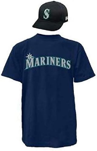 Majestic Seattle Mariners Cap & Jersey Combo Licenged Replica Hat & Tee Set