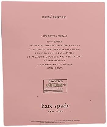 Kate Spade Cotton Percale Queen List Set u Confetti Dot | Crne raštrkane točkice na bijelo