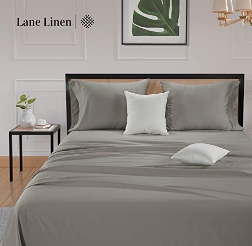 Lane posteljina 4 komada mekanog luksuznih posteljina za posteljinu kraljice set Set prozračno i hlađenje kuće i hotela 600 nit count