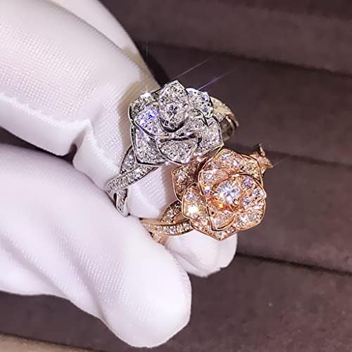 Obiteljski bend za vjenčane poklon prstenovi Dijamantni dodatak srebrni okrugli prstenovi klizački prstenovi