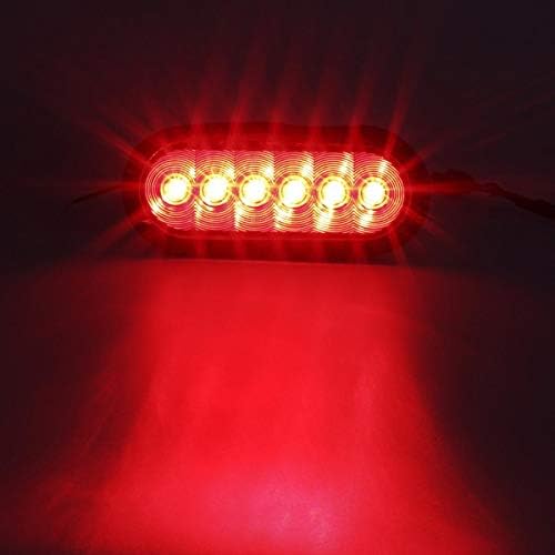 6-inčna ovalna crvena LED stražnja svjetla prikolice s čađom zapečaćenom čahurom za pričvršćivanje kočionog svjetla stražnje kočnice