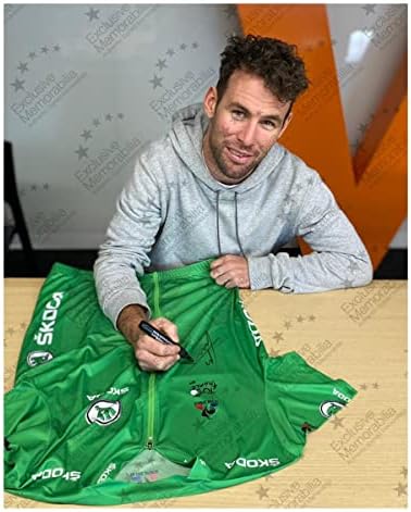 Ekskluzivna memorabilija Mark Cavendish potpisao je Tour de France Green Jersey. Superiorni okvir