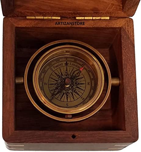 Personalizirani minijaturni poklon za kompas boxed stol | Ugraviran za maturu, umirovljenje, rođendan, Božić, godišnjica, muškarci,