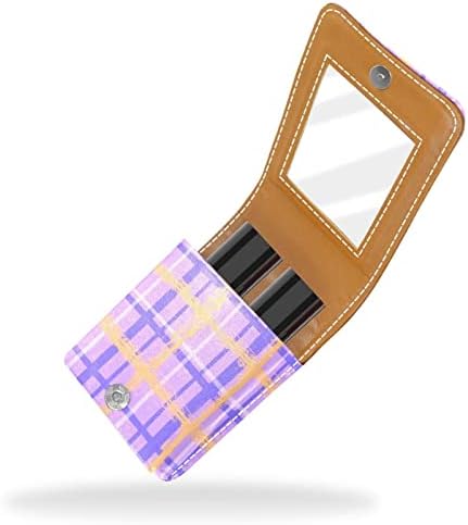 Mini torbica za šminku od ogledala u obliku ogledala torbica s kvačilom Torbica za ruž od umjetne kože ljubičasta slatka kavajska ćelija