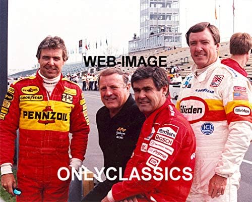 Samo Klassici Rick Mears Johnny Rutherford A.J. Foyt al Unser Indy 500 Auto Racing 8x10 fotografija