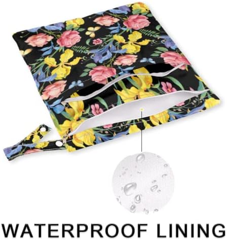 Vlažne vrećice za kupaće kostime 2 spakirajte mokro suhu vrećicu za dijelove pumpe za dojku vodootporna vreća za vlažna odjeća s patentnim