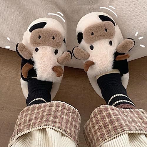 pahuljaste kravlje papuče za žene crtane slatke kućne papuče za kućne ljubimce zimske papuče na otvorenom