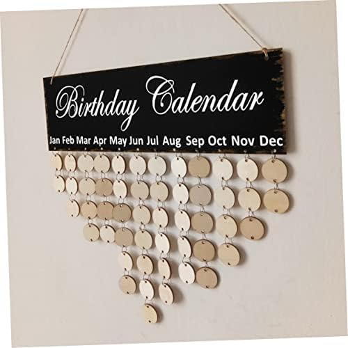 Veemoon drveni kalendar zidni kalendar rođendanski kalendar podsjetnik američka kalendar kalendara kalendara kalendara od drvenog kalendara