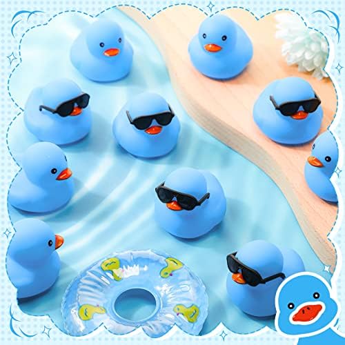 36 pakiranja Mini gumenih patki sa setovima sunčanih naočala igračke za kupanje patke slatke škripave gumene patke plutajuće patke
