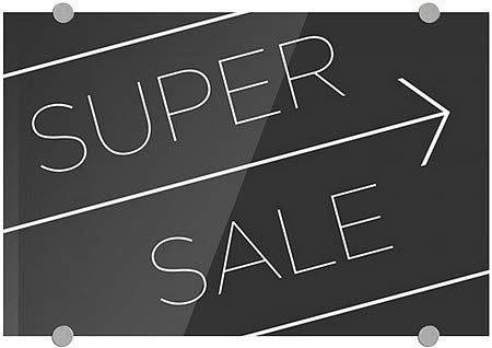 CGSIGNLAB | Super Sale -Basic Black Premium akrilni znak | 18 x12