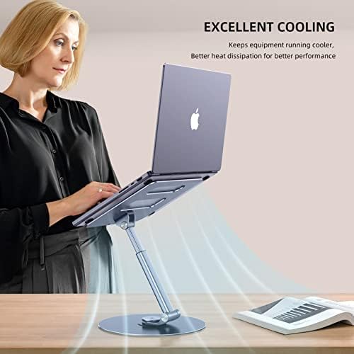 Leluoyun laptop stoji za stol, ergonomski multifunkcionalni postolje računala, visina podesiva do 20 inča mobilnog stajališta prijenosnog