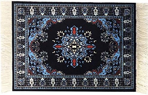 Podmetači za tepihe, set od 4 prostirke za piće u stilu turskog tepiha, upijajući Kuhinjski i blagovaonski pribor u tamnoplavoj boji,