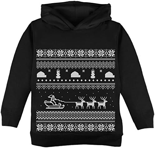 Stari slava Santa saonica ružni božićni džemper crni mališani hoodie