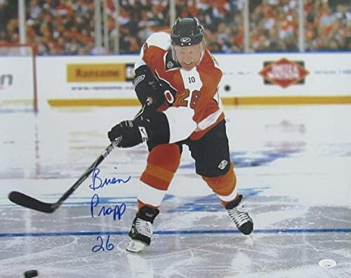 Brian Propp Autografirano 16x20 Photo Philadelphia Flyers JSA - Autografirane NHL fotografije