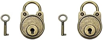 Antrader Vintage Antique stil Mini medvjed Archaized Lockocs zaključavanje ključeva s tipkama 46 × 29 mm, brončana, 2pcs